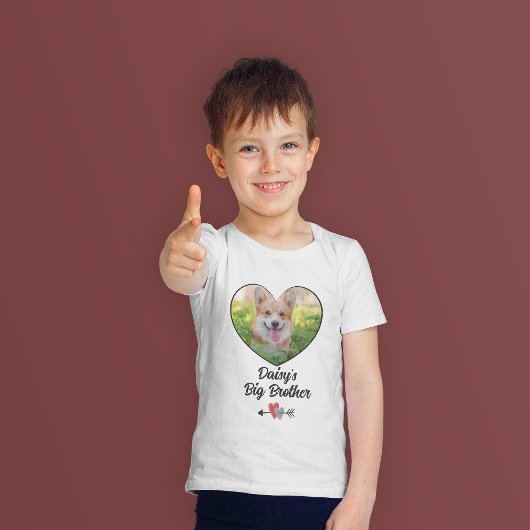 Hunde großen Bruder personalisiert Foto T-Shirt