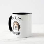 Hunde Großmutter Welpe Grandmaw Custom Hunde Gesic Tasse (Vorderseite Links)