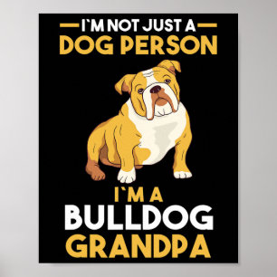 Hunde-Großvater Englische Bulldogge Großvater Poster