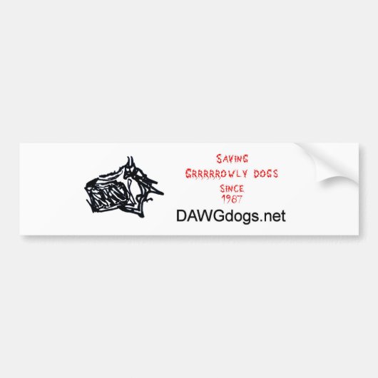 Hunde growly retten autoaufkleber (Vorne)