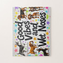 Hunde, gute Roben und weiße Nasen spielerische Doo Puzzle