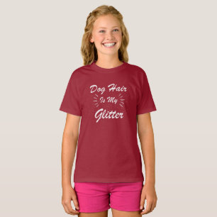 HUNDE HAAR IST MEIN GLITZER HUNDE HUND HUNDE HAT T T-Shirt