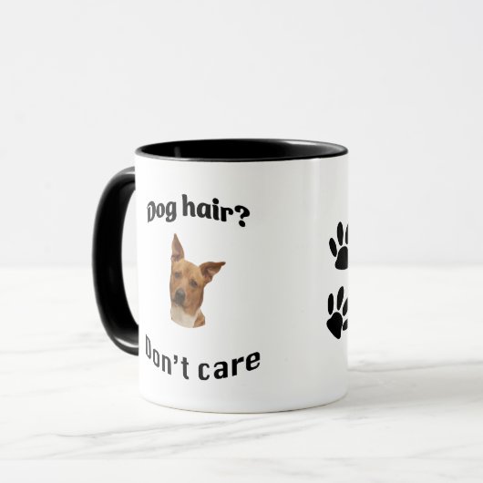 Hunde Haare, egal. Tasse (Vorderseite Links)