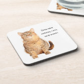 Hunde haben Besitzer, Katzen haben Mitarbeiter. Getränkeuntersetzer (Linke Seite)