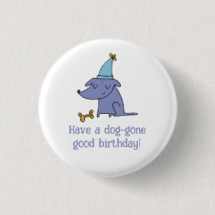 Hunde haben einen guten Geburtstagshund mit Party- Button