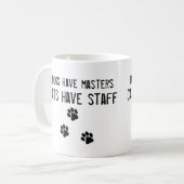 Hunde haben Hauptkatzen, Personalweiß Tasse zu (Vorderseite Links)