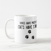 Hunde haben Hauptkatzen, Personalweiß Tasse zu (Links)