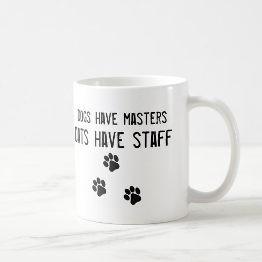 Hunde haben Hauptkatzen, Personalweiß Tasse zu (Rechts)