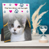 Hunde haben Hauskatzen Fotoplatte (Seite)