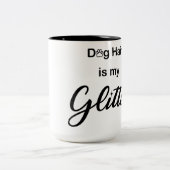 Hunde Hair Glitzer Tasse (Mittel)