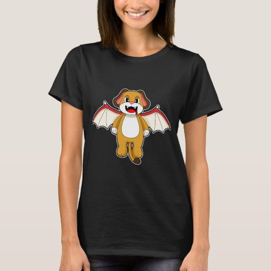 Hunde Halloween Bat T-Shirt (Vorderseite)