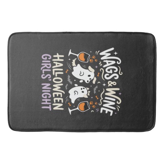 Hunde Halloween Boo Crew Badematte (Vorderseite)