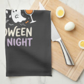 Hunde Halloween Boo Crew Geschirrtuch (Viertel Falte)