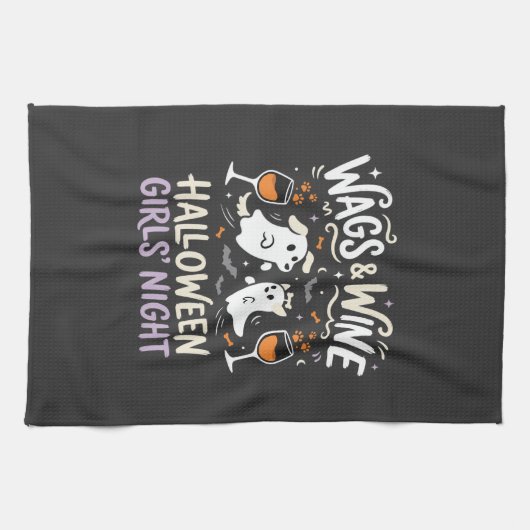 Hunde Halloween Boo Crew Geschirrtuch (Horizontal)
