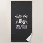 Hunde Halloween Boo Crew Strandtuch (Vorderseite)