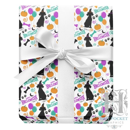 Hunde Halloween Geschenkpapier