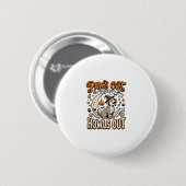 Hunde-Halloween-Heul-Party Button (Vorne & Hinten)