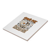 Hunde-Halloween-Heul-Party Fliese (Seite)