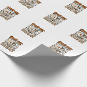 Hunde-Halloween-Heul-Party Geschenkpapier (Ecke)