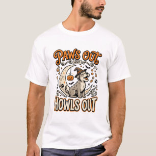 Hunde-Halloween-Heul-Party T-Shirt
