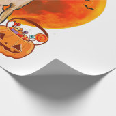 Hunde Halloween Italienische Greyhound-Kürbislater Geschenkpapier (Ecke)