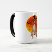 Hunde Halloween Italienische Greyhound-Kürbislater Verwandlungstasse (Vorderseite Links)