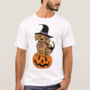Hunde-Halloween-Kürbisgesicht T-Shirt