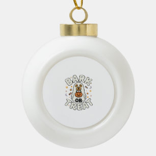 Hunde-Halloween-Leckerei-Trupp Keramik Kugel-Ornament