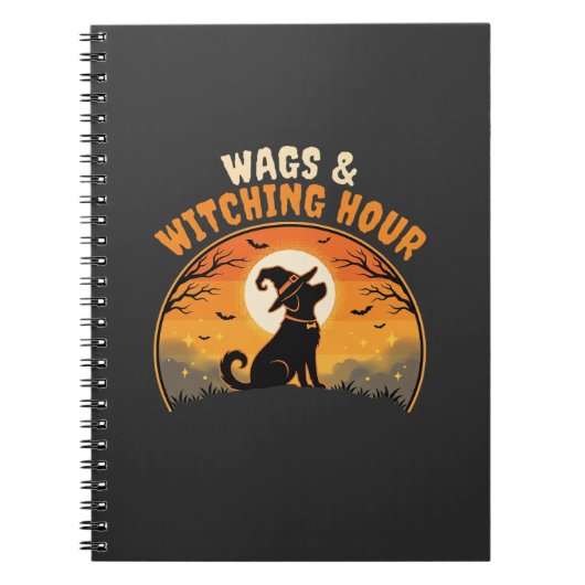Hunde Halloween Mondlicht Notizblock (Vorderseite)