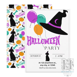 Hunde-Halloween-Party-Einladung Einladung