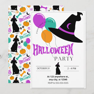 Hunde-Halloween-Party-Einladung Einladung