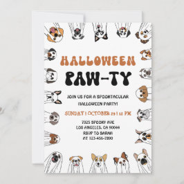 Hunde-Halloween-Party laden Hundekostspielparade e Einladung