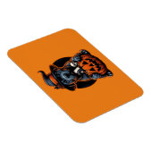 Hunde Halloween - Pitbull Hexe Magnet (Rechte Seite)