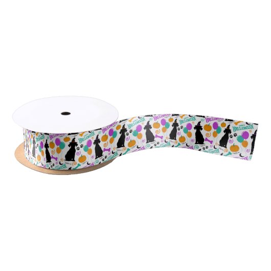 Hunde-Halloween-Satinband Satinband (Spule)