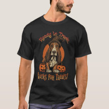 Hunde Halloween T-Shirt - Basset Hound Halloween E