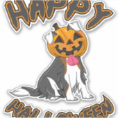 Hunde Halloween T-ShirtHappy Halloween Hund-T-Shir Aufkleber (Vorderseite)