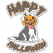 Hunde Halloween T-ShirtHappy Halloween Hund-T-Shir Aufkleber (Vorderseite)