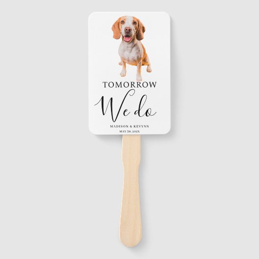 Hunde Hand Fan Wedding Fächer (Vorderseite)