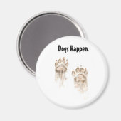 Hunde Happen Magnet (Vorderseite/Rückseite)