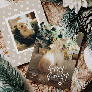 Hunde Happy Howlidays Holiday Foto Card Feiertagskarte