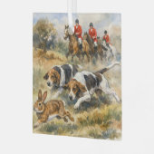 Hunde & Hase Ornament Aus Glas (Vorderseite links)