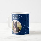Hunde Haustier Benutzerdefinierter Foto Name Blaue Kaffeetasse (Vorderseite Links)