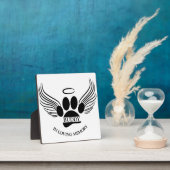 Hunde Haustier Engel Wings Memorial Individuelle N Fotoplatte (InSitu)