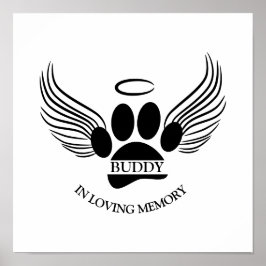 Hunde Haustier Engel Wings Memorial Individuelle N Poster