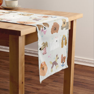 Hunde Haustiere Kinder Kurzer Tischläufer