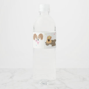 Hunde Haustiere Kindergeburtstag Party Wasserflaschenetikett