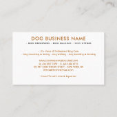 Hunde Haustiere Sitter Boarding Groomer Walker Was Visitenkarte (Rückseite)