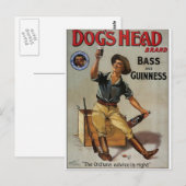 Hunde-Headmarke Postkarte (Vorne/Hinten)