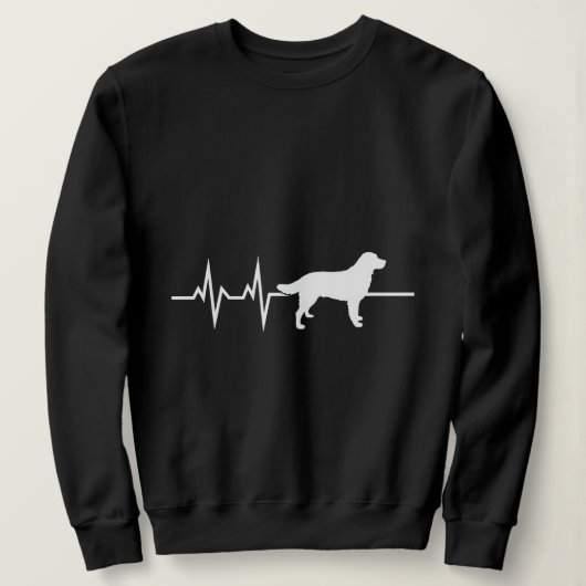Hunde Heartbeat Line Sweatshirt (Design vorne)