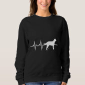 Hunde Heartbeat Line Sweatshirt (Vorderseite)